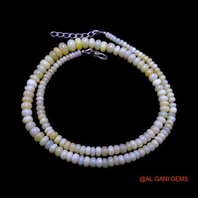 Smooth Multi Color Fire Opal Bead Rondelle Boho Celestial Necklace EOB-33