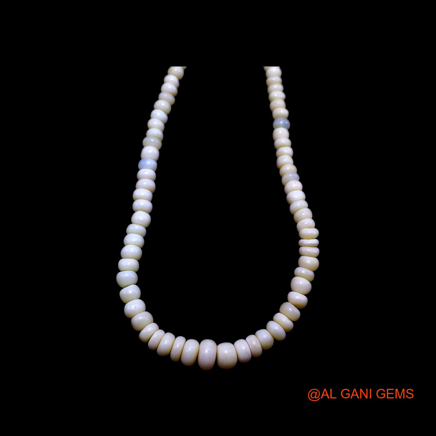 Smooth Multi Color Fire Opal Beads Rondelle Art Deco Boho Necklace EOB-36