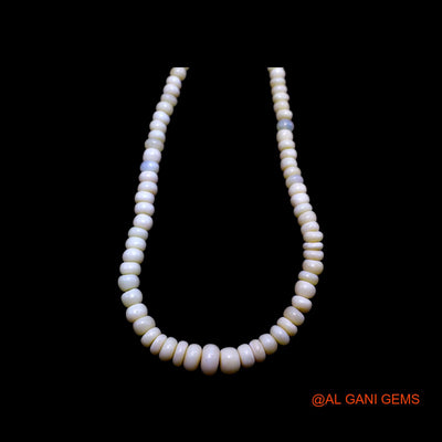 Smooth Multi Color Fire Opal Beads Rondelle Art Deco Boho Necklace EOB-36