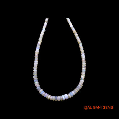 Rondelle Smooth 2X6 MM Fire Opal Beads Art Deco Handcrafted Necklace EOB-37