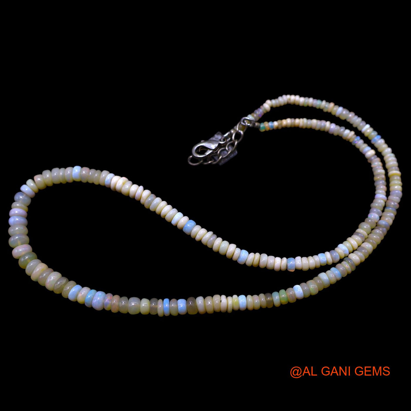 Smooth 2X5 MM Fire Opal Beads Rondelle Boho Mother Artisan Necklace EOB-38