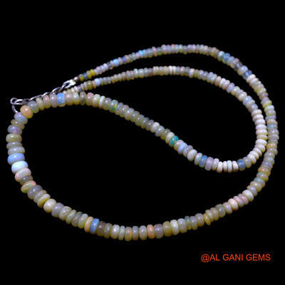 Rondelle Smooth 2X5 MM Fire Opal Beads Dainty Handmade Mother Necklace EOB-39