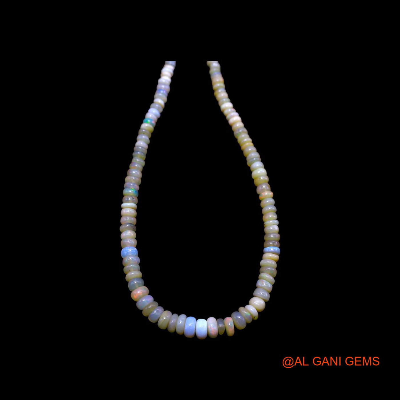 Rondelle Smooth 2X5 MM Fire Opal Beads Dainty Handmade Mother Necklace EOB-39