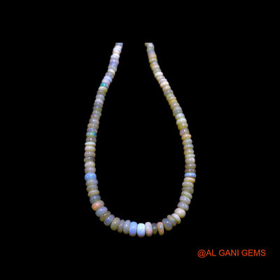 Rondelle Smooth 2X5 MM Fire Opal Beads Dainty Handmade Mother Necklace EOB-39