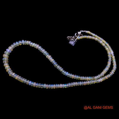 Smooth 2X5 MM Multi Color Fire Opal Beads Rondelle Boho Mother Necklace EOB-41