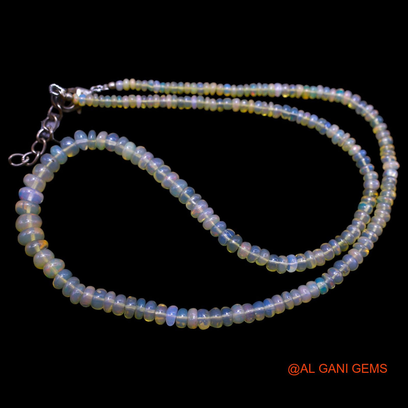 Smooth 2X5 MM Multi Color Fire Opal Beads Rondelle Boho Mother Necklace EOB-41