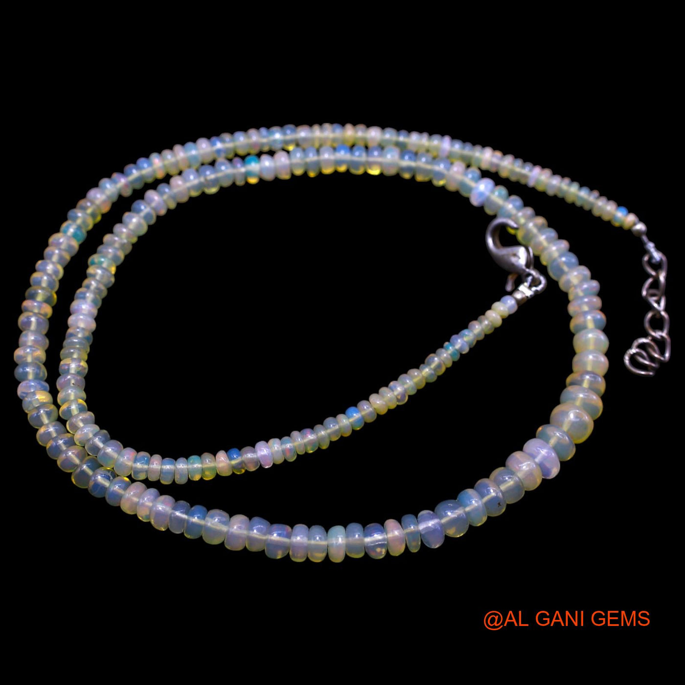Smooth 2X5 MM Multi Color Fire Opal Beads Rondelle Boho Mother Necklace EOB-41