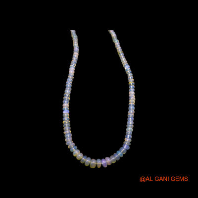 Smooth 2X5 MM Multi Color Fire Opal Beads Rondelle Boho Mother Necklace EOB-41