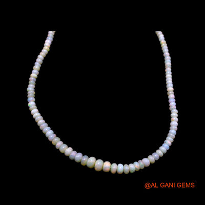 Smooth Multi Color Fire Opal Bead Rondelle Dainty Celestial Necklace EOB-6