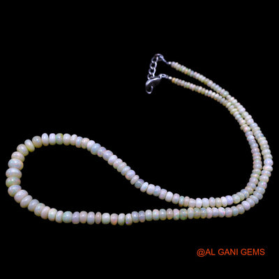 Rondelle Smooth 3X6 MM Fire Opal Beads Boho Daughter Antique Necklace EOB-7
