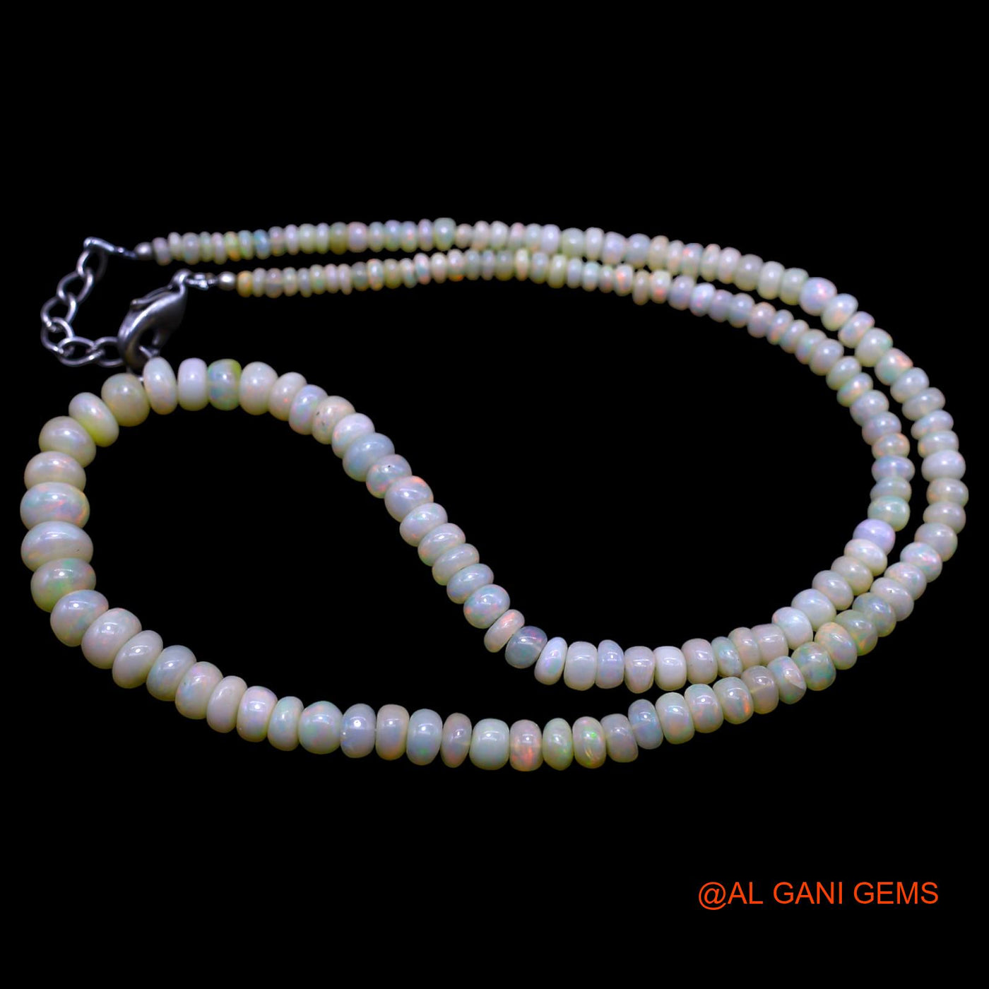 Rondelle Smooth 3X6 MM Fire Opal Beads Boho Daughter Antique Necklace EOB-7