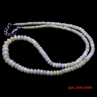 Rondelle Smooth 3X6 MM Fire Opal Beads Boho Daughter Antique Necklace EOB-7