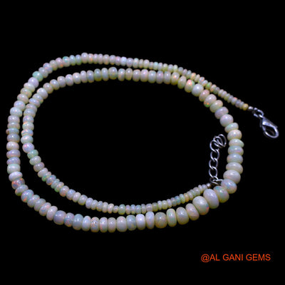 Rondelle Smooth 3X6 MM Fire Opal Beads Boho Daughter Antique Necklace EOB-7