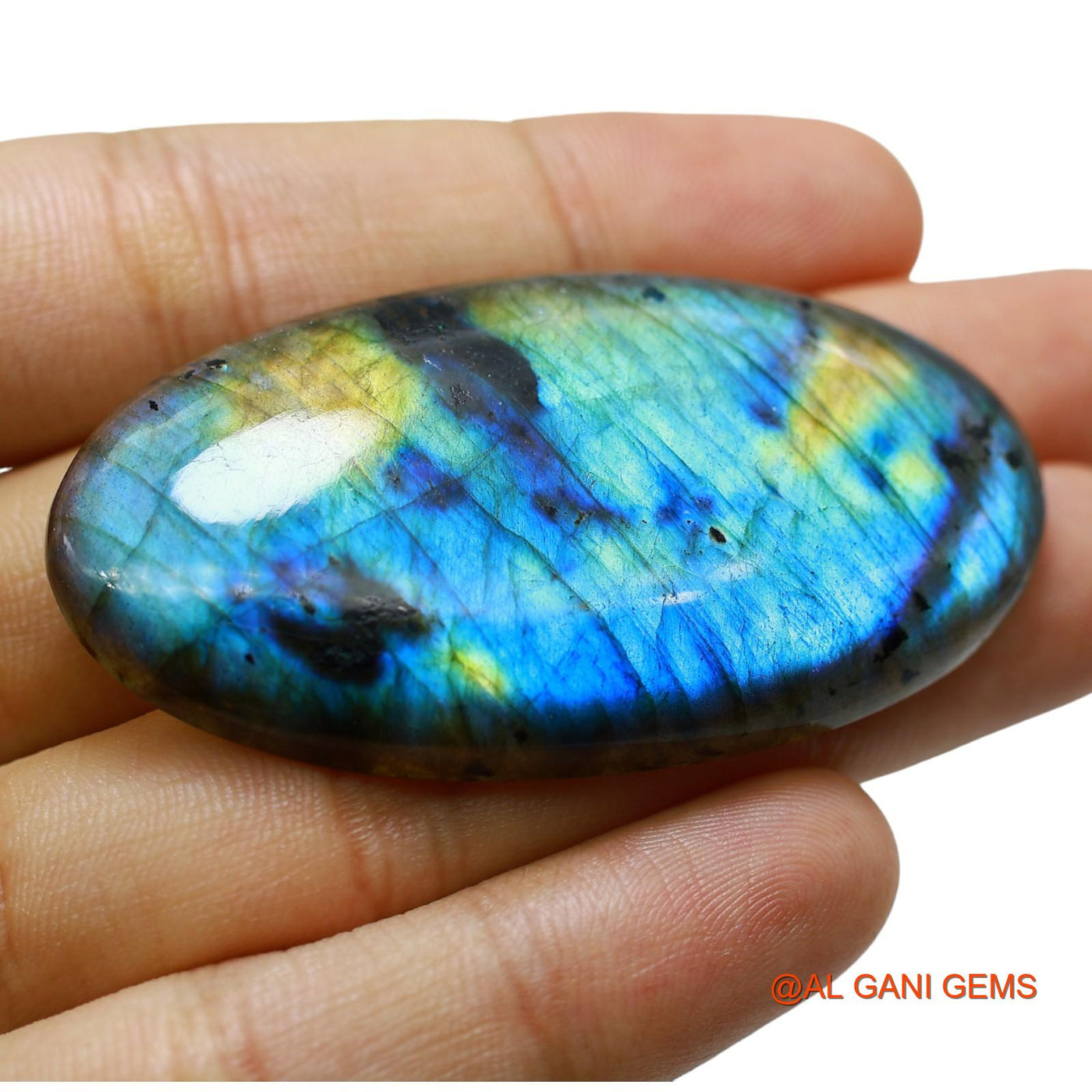 Natural Fire Labradorite Gemstone 114.00 Cts Loose Oval Cabochon From South Africa 58x31x7 mm L-13