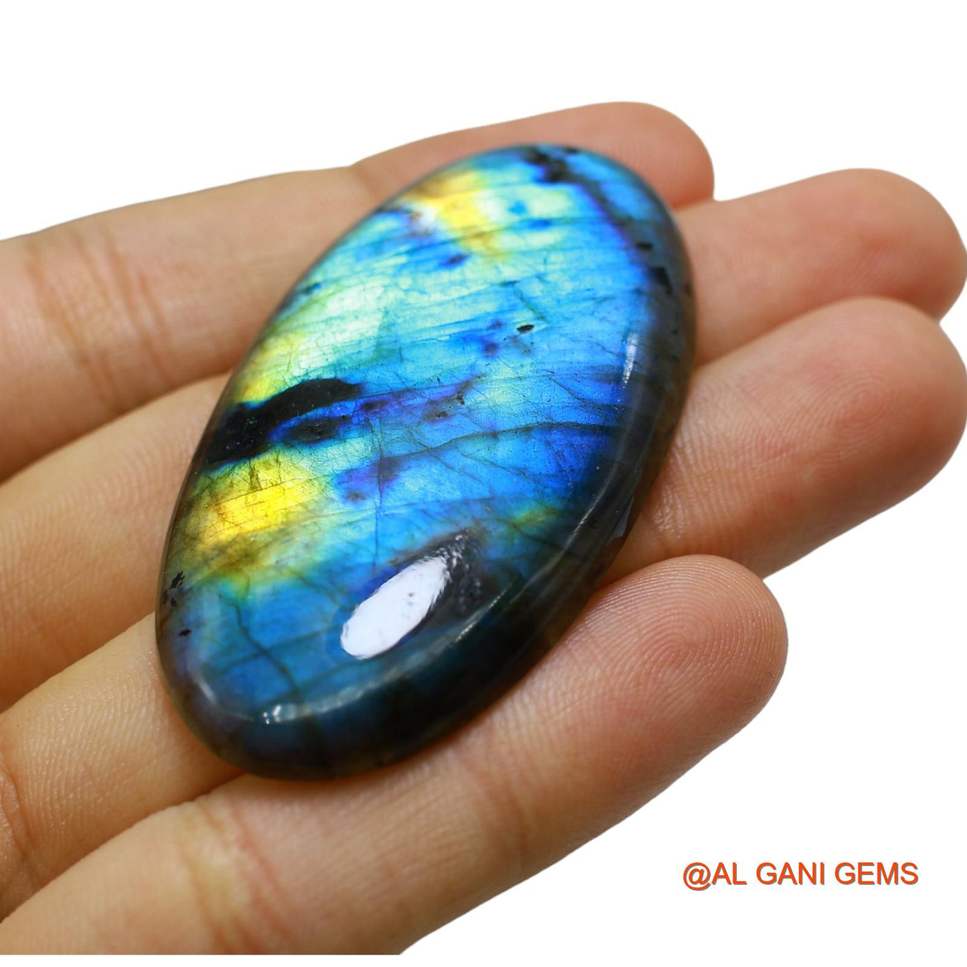 Natural Fire Labradorite Gemstone 114.00 Cts Loose Oval Cabochon From South Africa 58x31x7 mm L-13