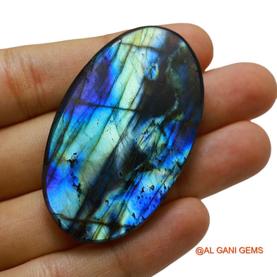 111.00 Cts Natural South African Fire Labradorite Loose Gemstone Oval Cabochon 56x33x6 mm L-14