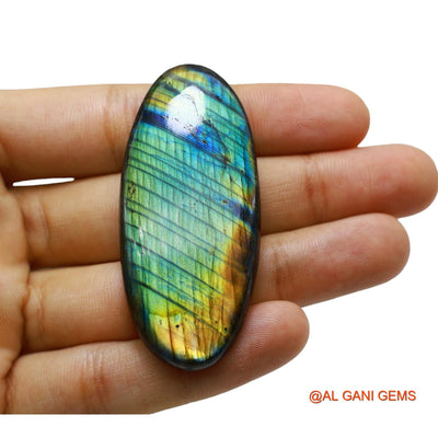 112.00 Cts Natural South African Fire Labradorite Oval Cabochon Loose Gemstone For Jewelry 60x27x8 mm L-15