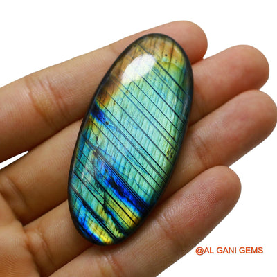 112.00 Cts Natural South African Fire Labradorite Oval Cabochon Loose Gemstone For Jewelry 60x27x8 mm L-15