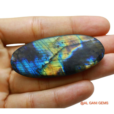112.00 Cts Natural South African Fire Labradorite Oval Cabochon Loose Gemstone For Jewelry 60x27x8 mm L-15
