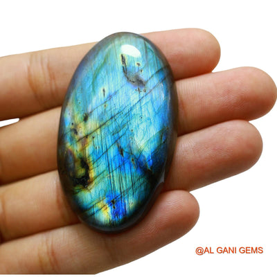133.00 Cts Natural South African Fire Labradorite Oval Cabochon Loose Gemstone For Jewelry 55x32x8 mm L-16