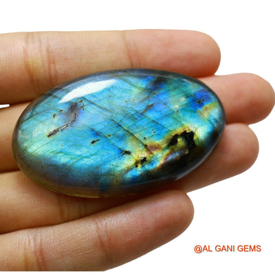 133.00 Cts Natural South African Fire Labradorite Oval Cabochon Loose Gemstone For Jewelry 55x32x8 mm L-16