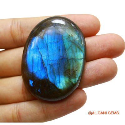 144.00 Cts Natural South African Fire Labradorite Oval Cabochon Loose Gemstone For Jewelry 50x37x8 mm L-18