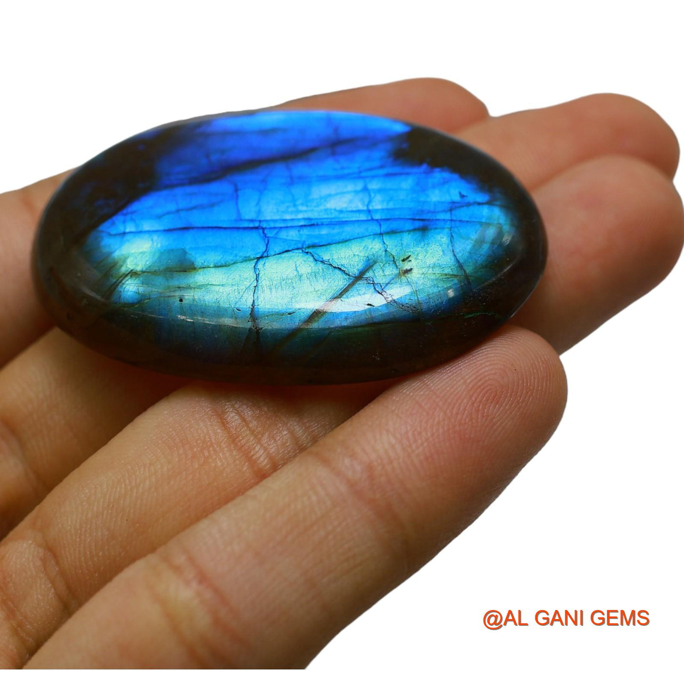 144.00 Cts Natural South African Fire Labradorite Oval Cabochon Loose Gemstone For Jewelry 50x37x8 mm L-18