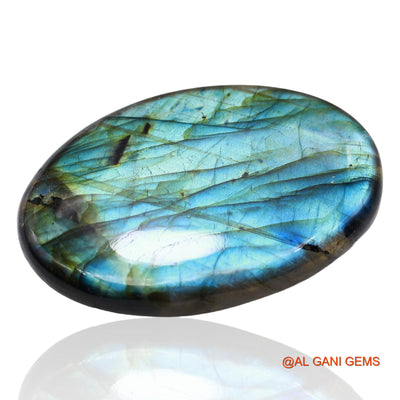 170.00 Cts Natural South African Fire Labradorite Loose Gemstone Oval Cabochon 63x40x7 mm L-1
