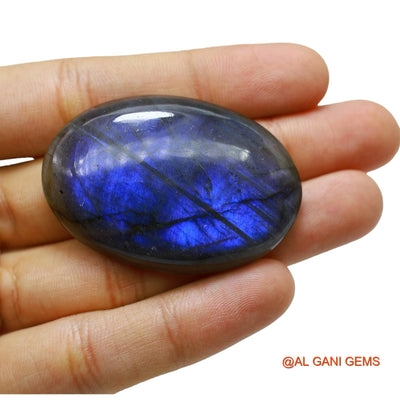 121.00 Cts Natural South African Fire Labradorite Loose Gemstone Oval Cabochon 49x34x5 mm L-22