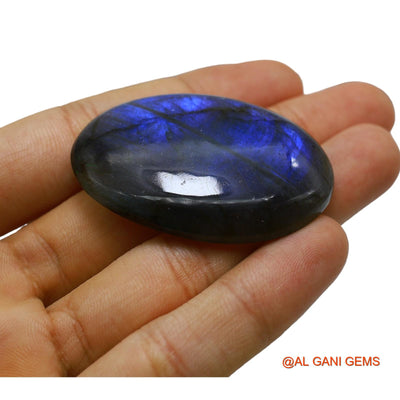 121.00 Cts Natural South African Fire Labradorite Loose Gemstone Oval Cabochon 49x34x5 mm L-22