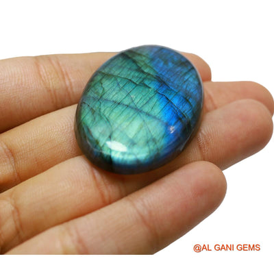 102.00 Cts Natural South African Fire Labradorite Loose Gemstone Oval Cabochon 49x30x7 mm L-24