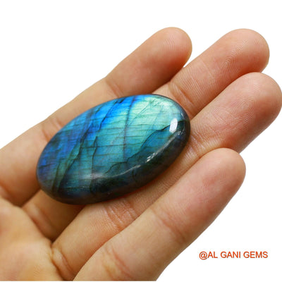 102.00 Cts Natural South African Fire Labradorite Loose Gemstone Oval Cabochon 49x30x7 mm L-24