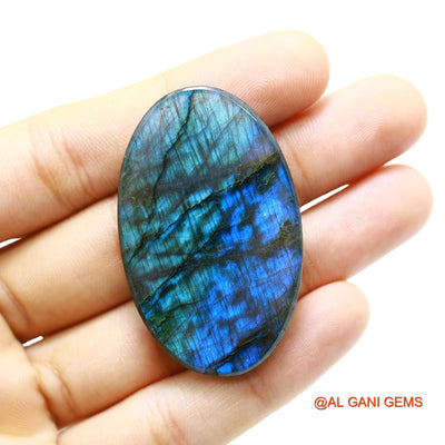 102.00 Cts Natural South African Fire Labradorite Loose Gemstone Oval Cabochon 49x30x7 mm L-24