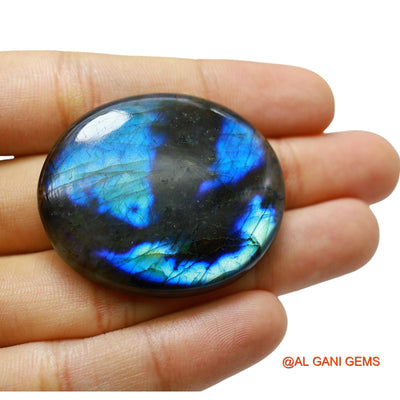Natural Fire Labradorite Gemstone 97.00 Cts Loose Oval Cabochon From South Africa 43x36x7 mm L-25