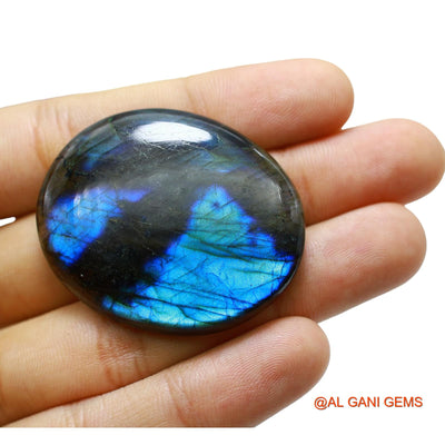 Natural Fire Labradorite Gemstone 97.00 Cts Loose Oval Cabochon From South Africa 43x36x7 mm L-25