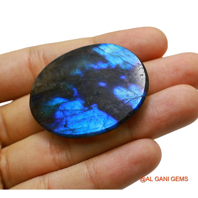 Natural Fire Labradorite Gemstone 97.00 Cts Loose Oval Cabochon From South Africa 43x36x7 mm L-25