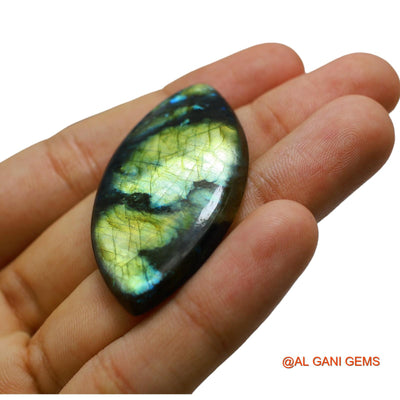 74.00 Cts Unheated South African Fire Labradorite Loose Gemstone Fancy Cabochon Natural 53x28x6 mm L-26