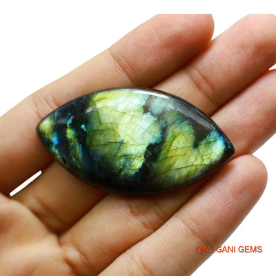 74.00 Cts Unheated South African Fire Labradorite Loose Gemstone Fancy Cabochon Natural 53x28x6 mm L-26
