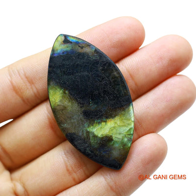 74.00 Cts Unheated South African Fire Labradorite Loose Gemstone Fancy Cabochon Natural 53x28x6 mm L-26