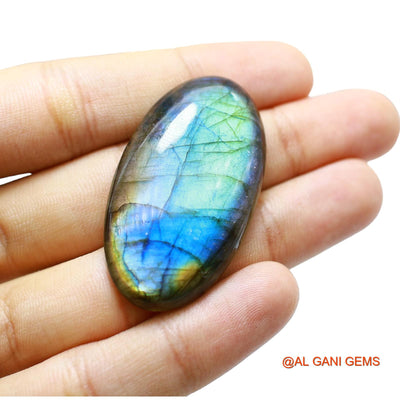 Natural Fire Labradorite Gemstone 65.00 Cts Loose Oval Cabochon From South Africa 46x25x6 mm L-29