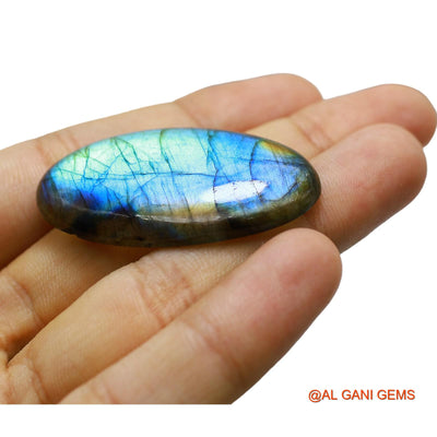 Natural Fire Labradorite Gemstone 65.00 Cts Loose Oval Cabochon From South Africa 46x25x6 mm L-29