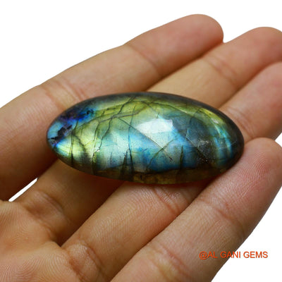 72.00 Cts Natural South African Fire Labradorite Loose Gemstone Oval Cabochon 46x24x8 mm L-32