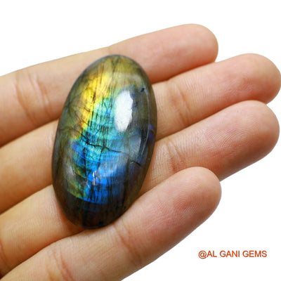 Natural Untreated Fire Labradorite Loose Gemstone Oval Cabochon From South Africa 72.00 Cts 47x25x7 mm L-33