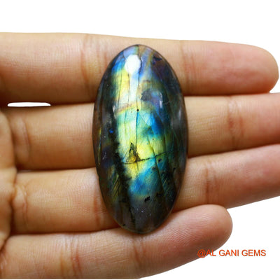 54.00 Cts Unheated South African Fire Labradorite Loose Gemstone Oval Cabochon Natural 48x24x6 mm L-34