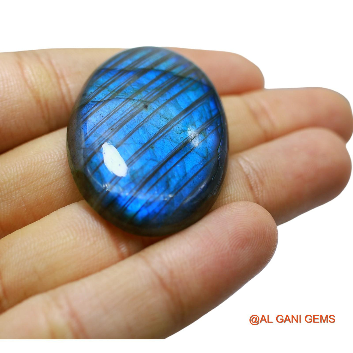 84.00 Cts Unheated South African Fire Labradorite Loose Gemstone Oval Cabochon Natural 44x28x7 mm L-35