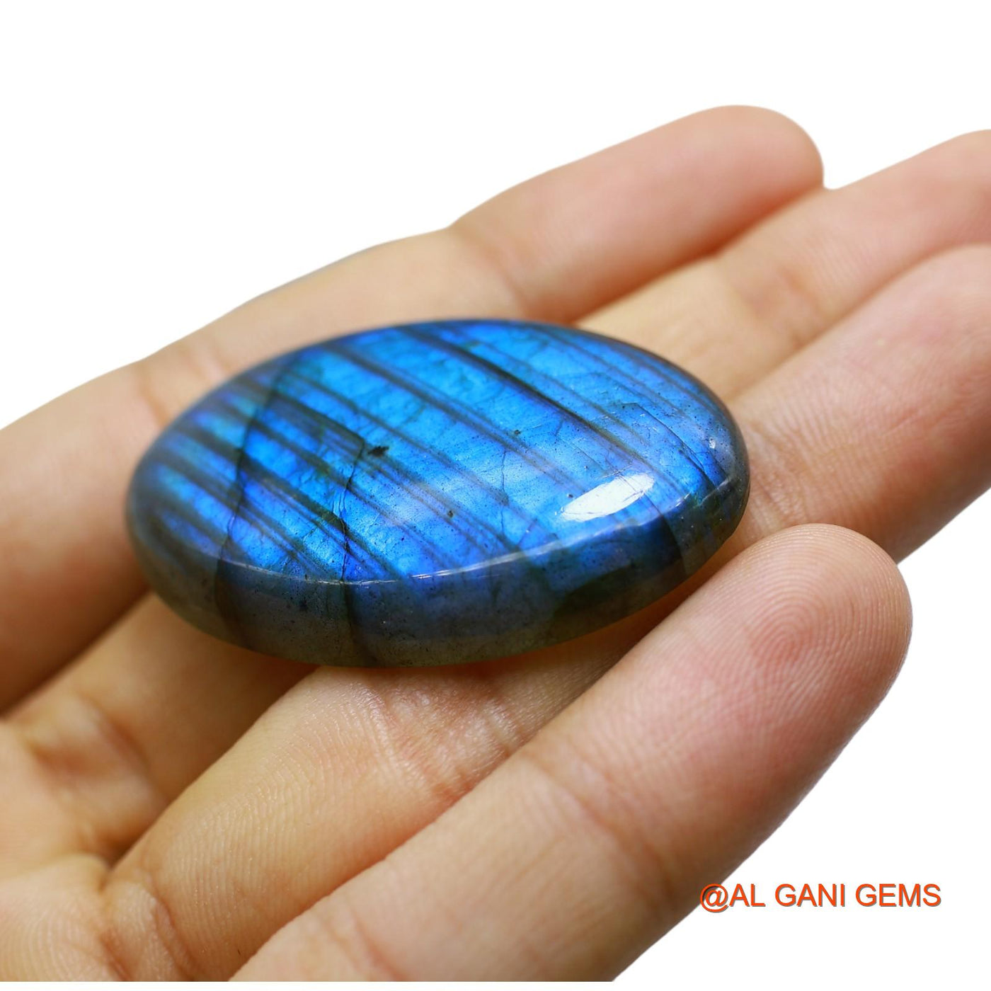 84.00 Cts Unheated South African Fire Labradorite Loose Gemstone Oval Cabochon Natural 44x28x7 mm L-35