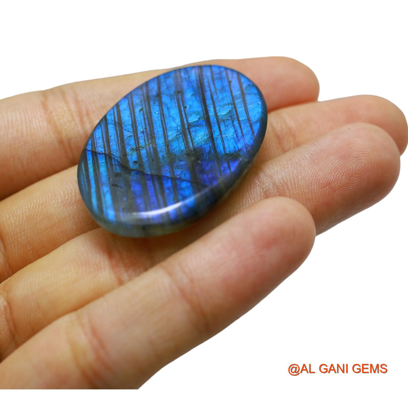 84.00 Cts Unheated South African Fire Labradorite Loose Gemstone Oval Cabochon Natural 44x28x7 mm L-35