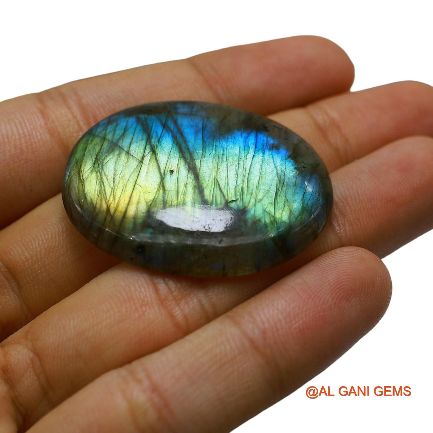 Natural Fire Labradorite Gemstone 66.00 Cts Loose Oval Cabochon From South Africa 40x33x6 mm L-36