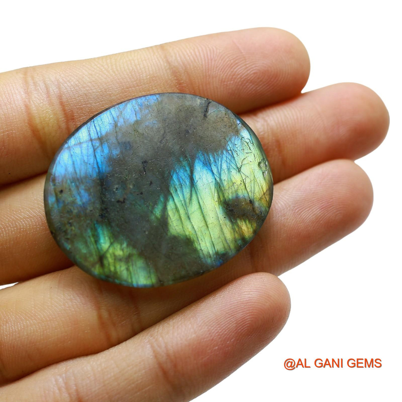 Natural Fire Labradorite Gemstone 66.00 Cts Loose Oval Cabochon From South Africa 40x33x6 mm L-36