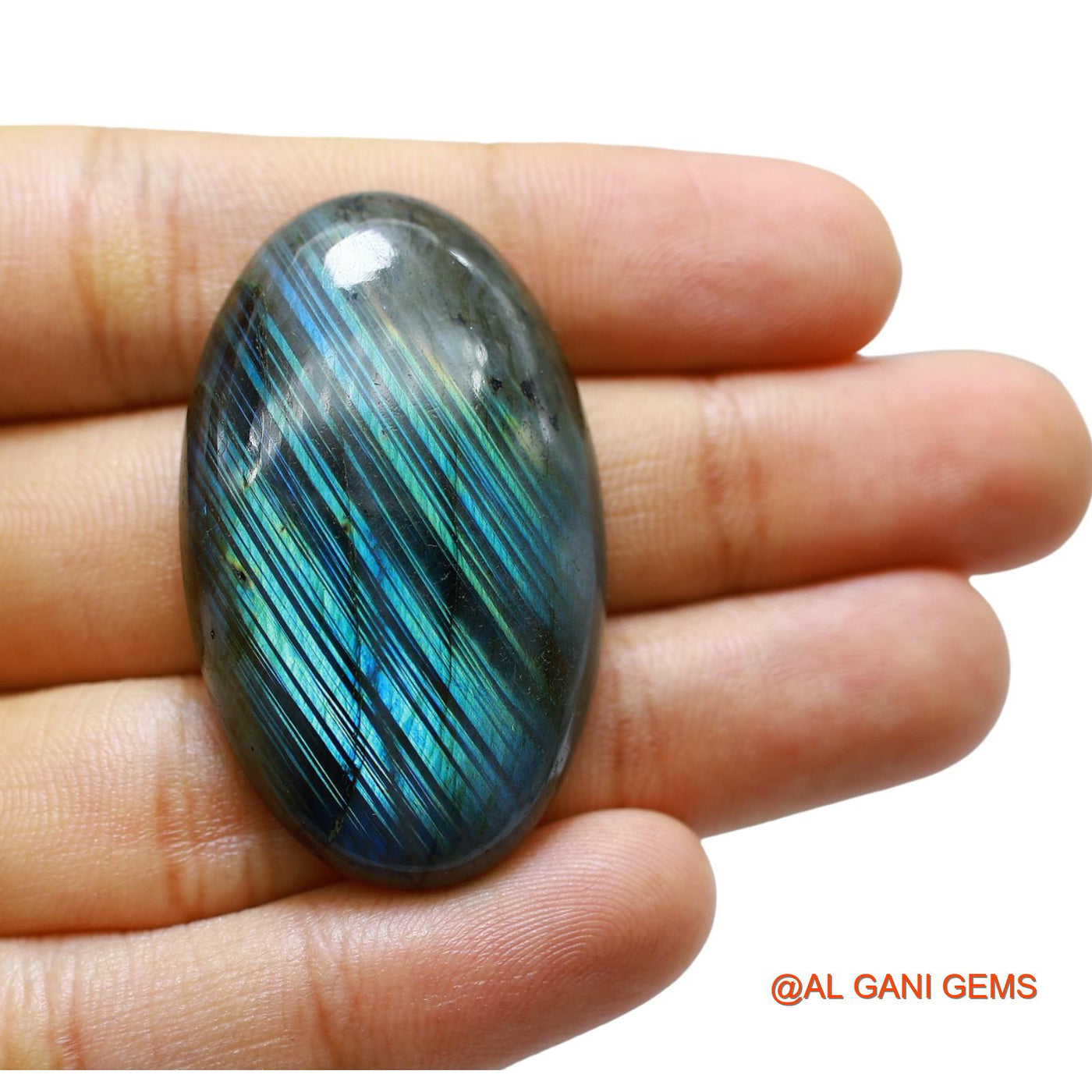 Natural Untreated Fire Labradorite Loose Gemstone Oval Cabochon From South Africa 79.00 Cts 43x26x7 mm L-37